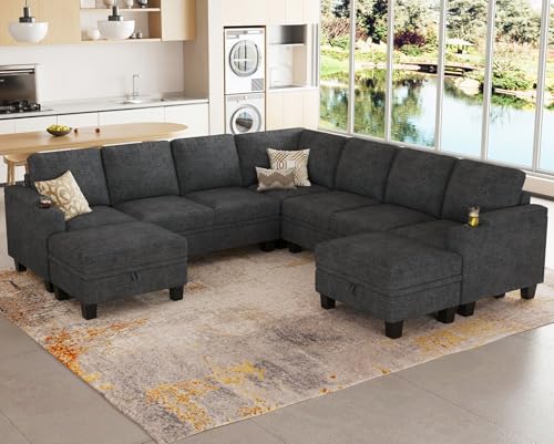 Chenille U/L-Shape Sectional