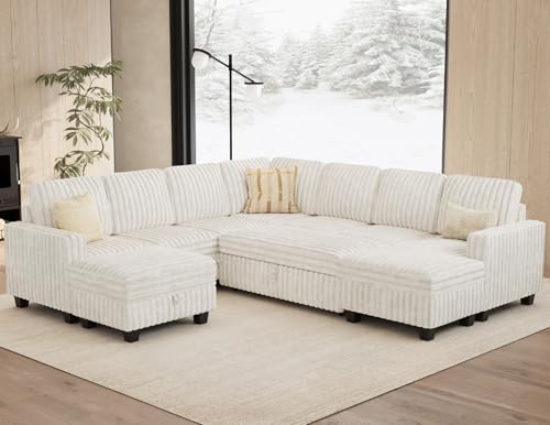 Corduroy Pull-Out Sleeper Sectional