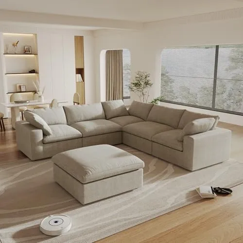 160.6" Cloud Couch Modular Sectional Sofa for Livingroom