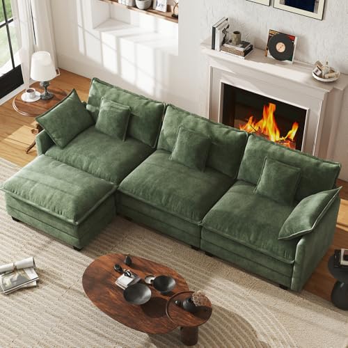 111.4" L-Shaped Sectional with Ottoman